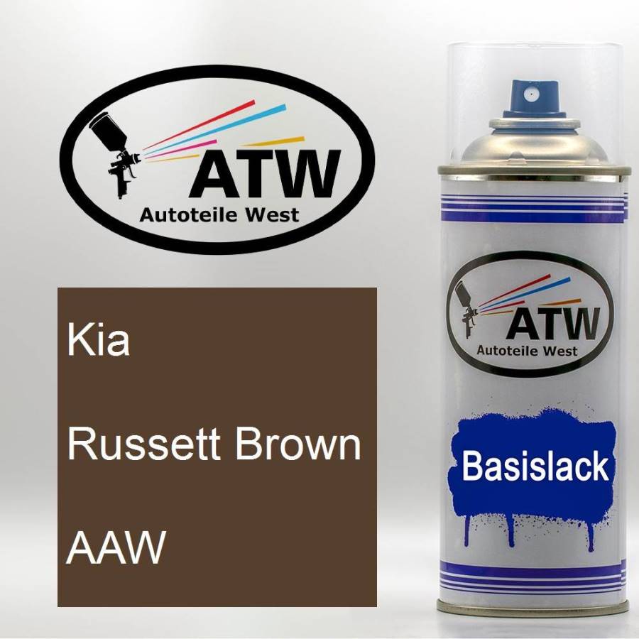 Kia, Russett Brown, AAW: 400ml Sprühdose, von ATW Autoteile West.
